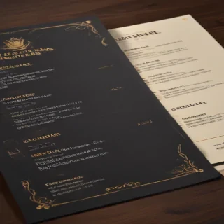 menu mock up