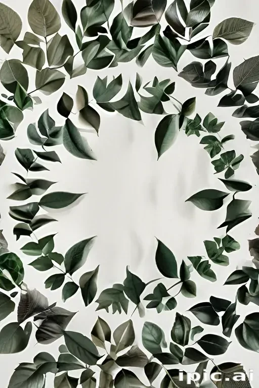 circle with leaves