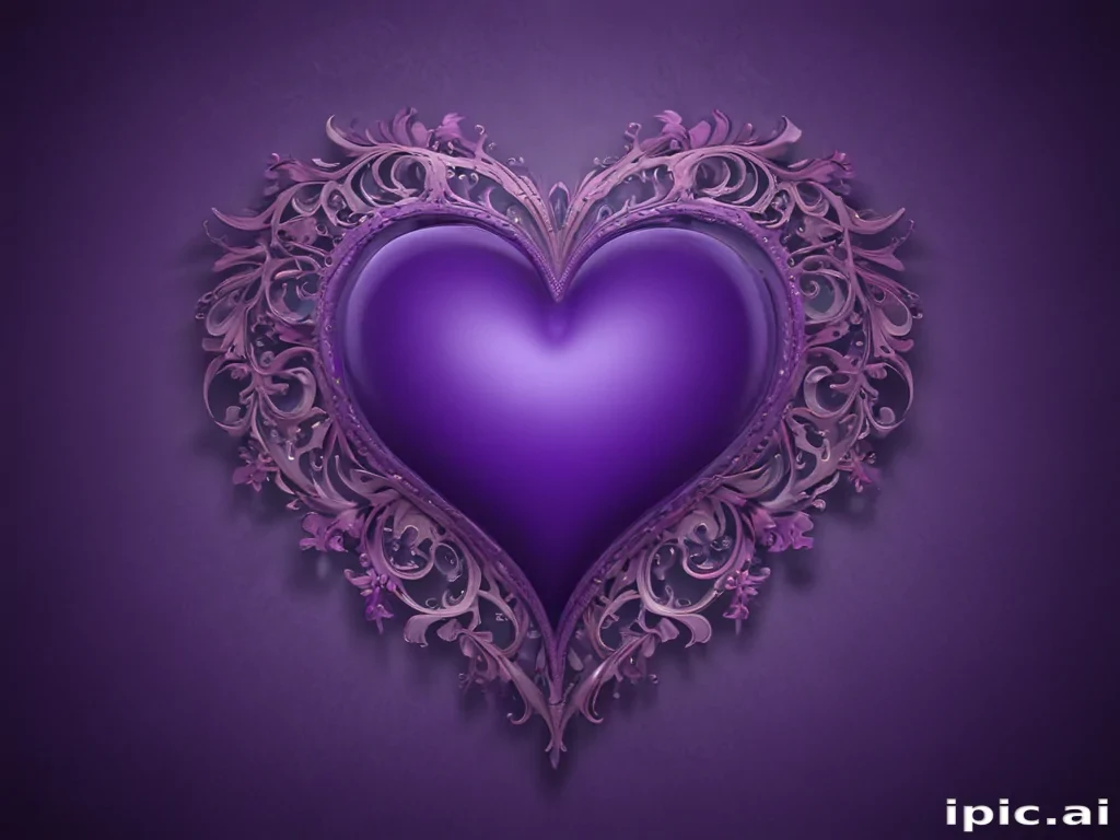 purple heart pattern wallpaper