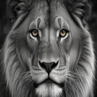 lion black and white pictures
