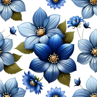 blue flowers transparent background