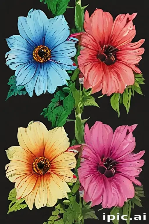 flowers to draw in color