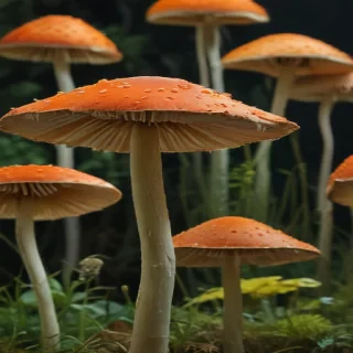 thin stemmed mushroom