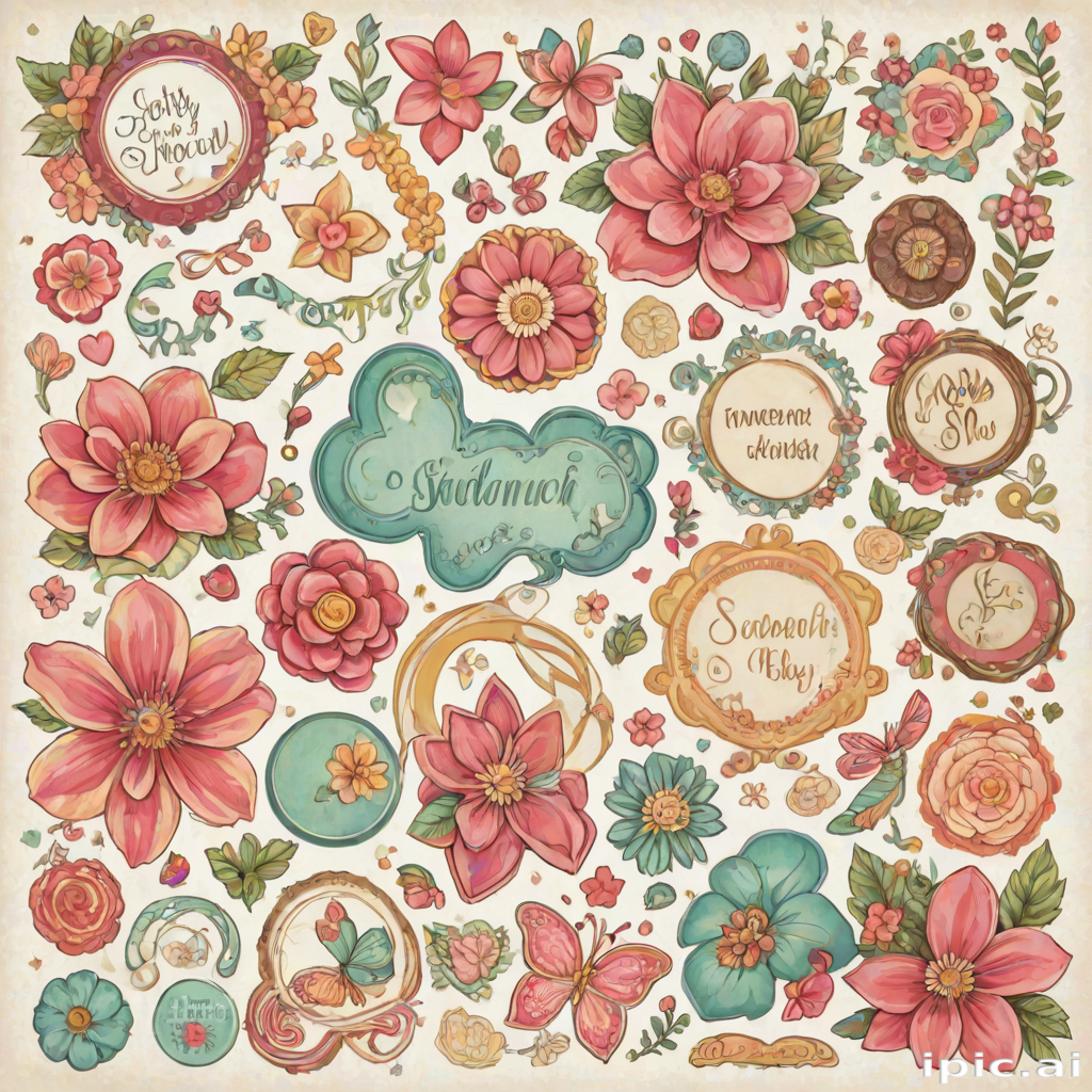 scrapbook stickers png
