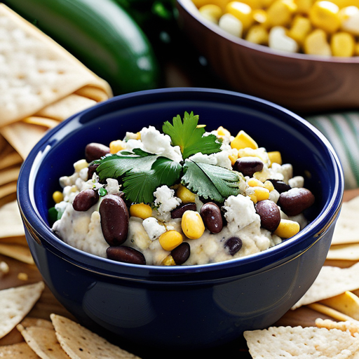 black bean corn feta dip