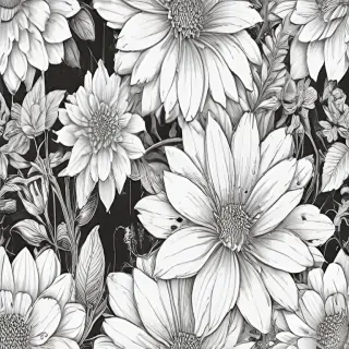 flower line art