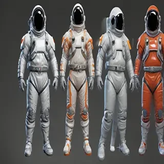 cartoon transparent astronaut suit