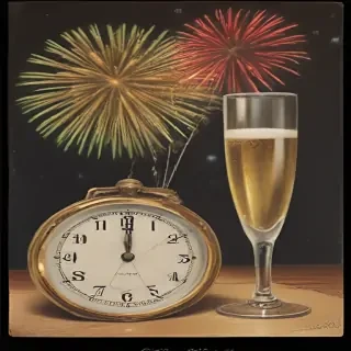 vintage new years images