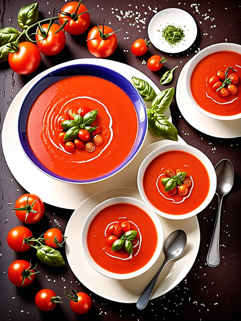 tomato soup with cherry tomatoes