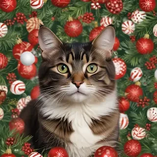 christmas cat background