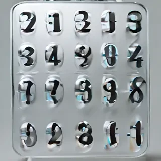 transparent numbers