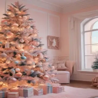 pastel aesthetic christmas wallpaper