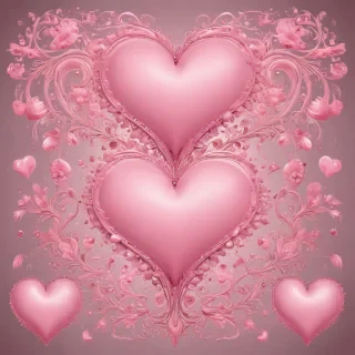 pink hearts clipart