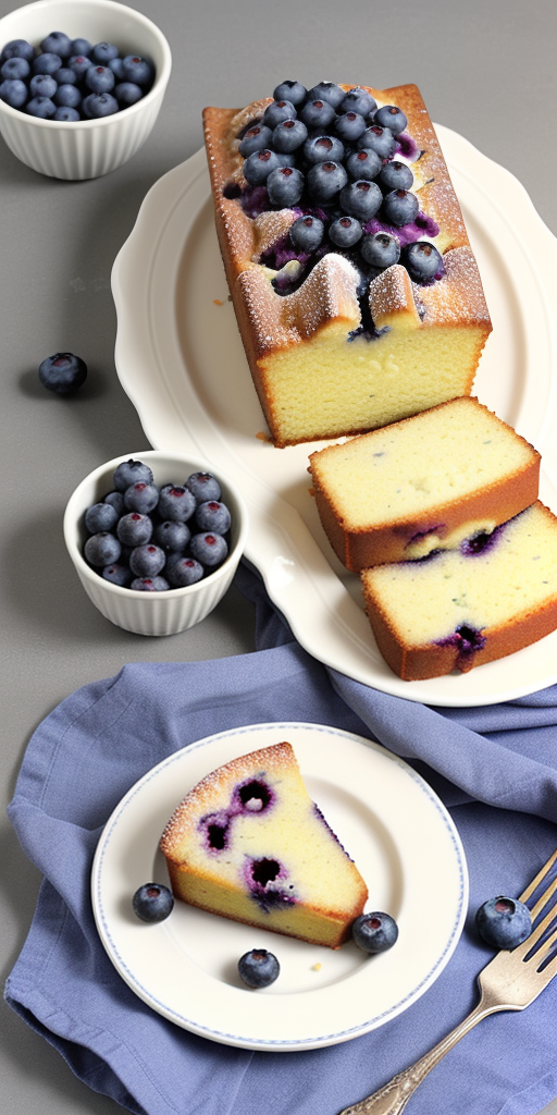 blueberry lemon ricotta pound cake