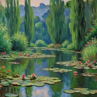 monet painting wallpaper