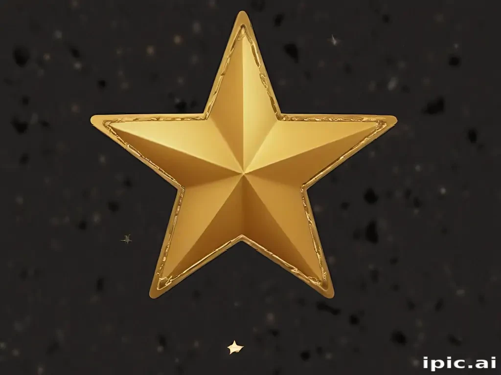 gold star sticker png