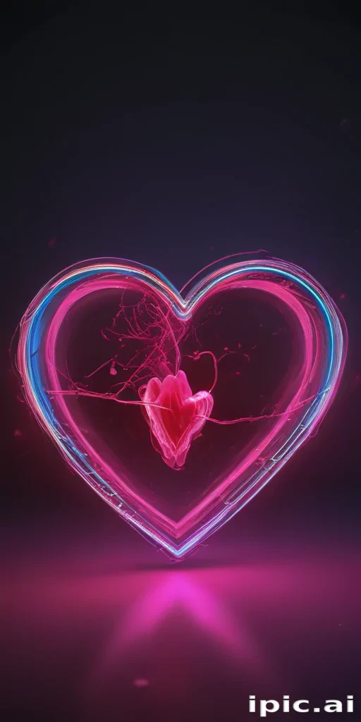 neon heart png