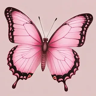 pink butterfly clipart