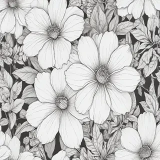 flower line art