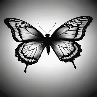 black butterfly outline