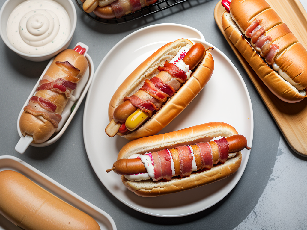 bacon wrapped hot dog air fryer