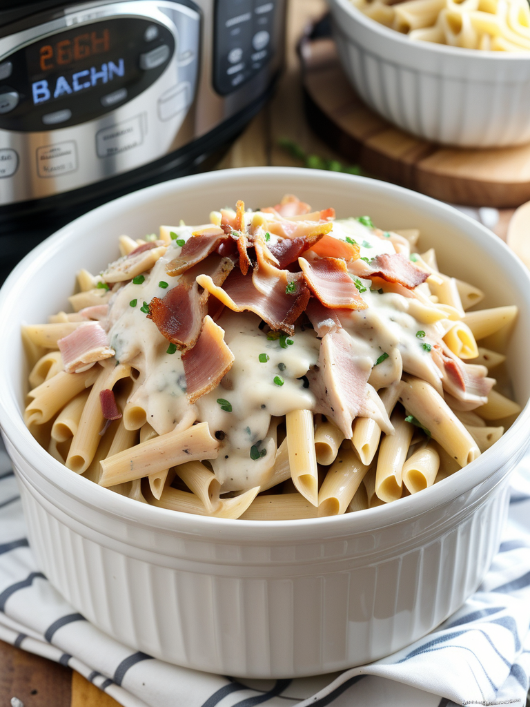crock pot chicken bacon ranch pasta