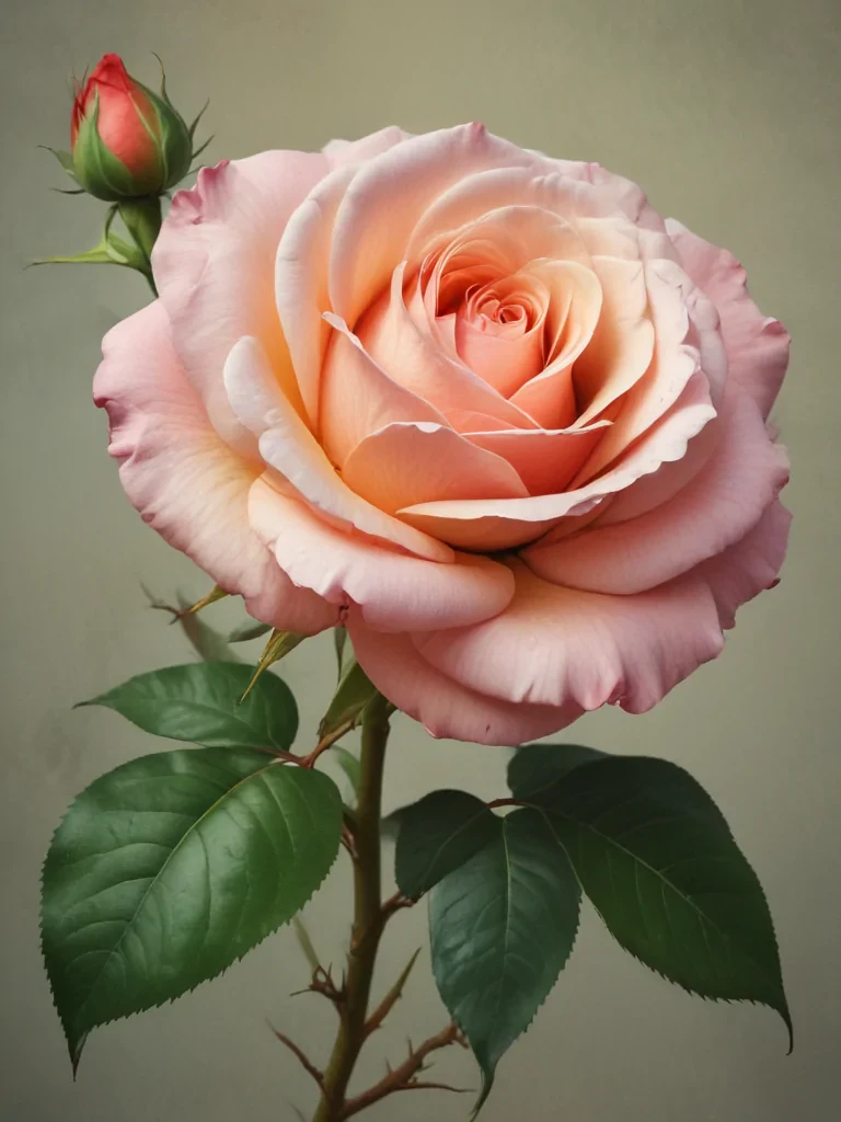 vintage rose illustration