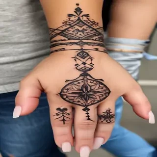 cute hand tattoos for black females