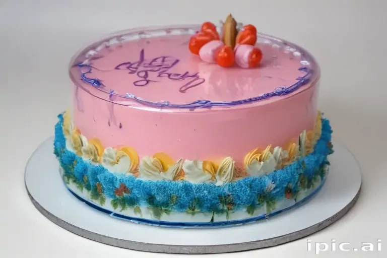 transparent birthday cake