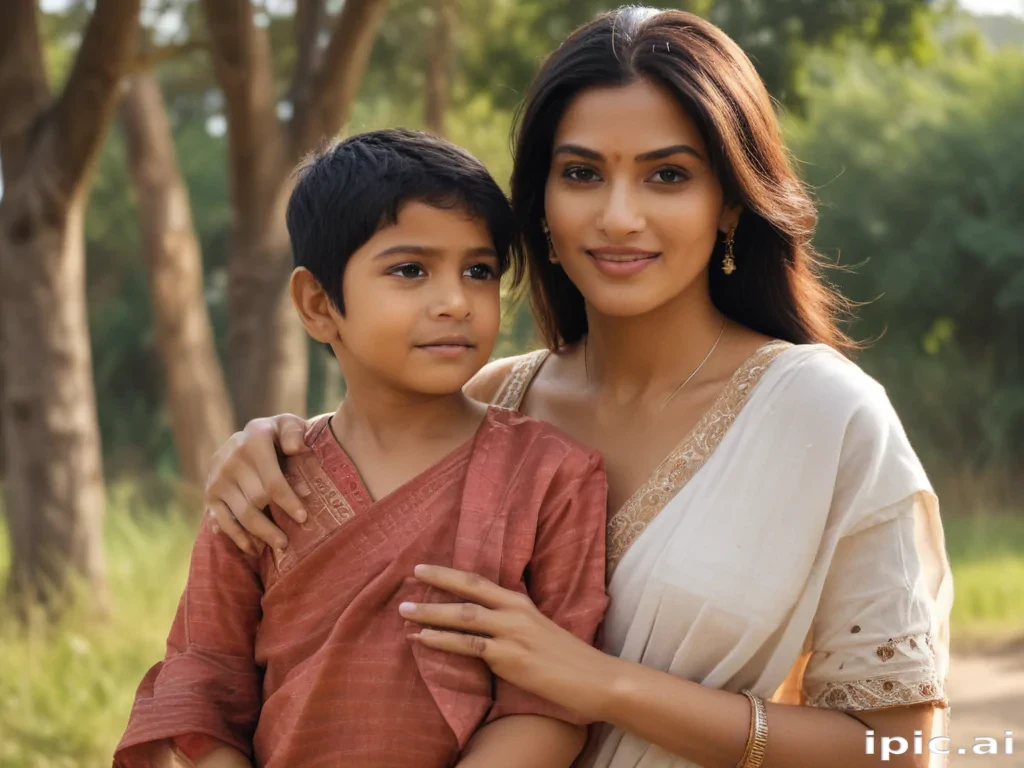indian mom and son
