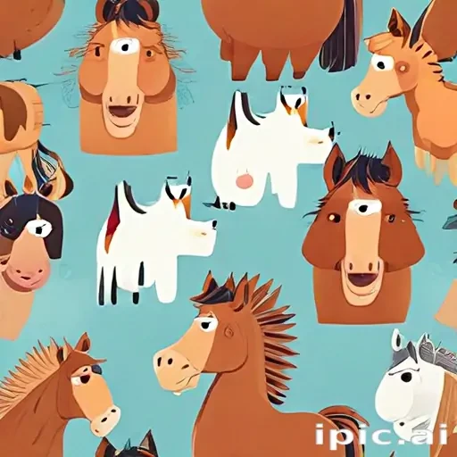 cartoon horses