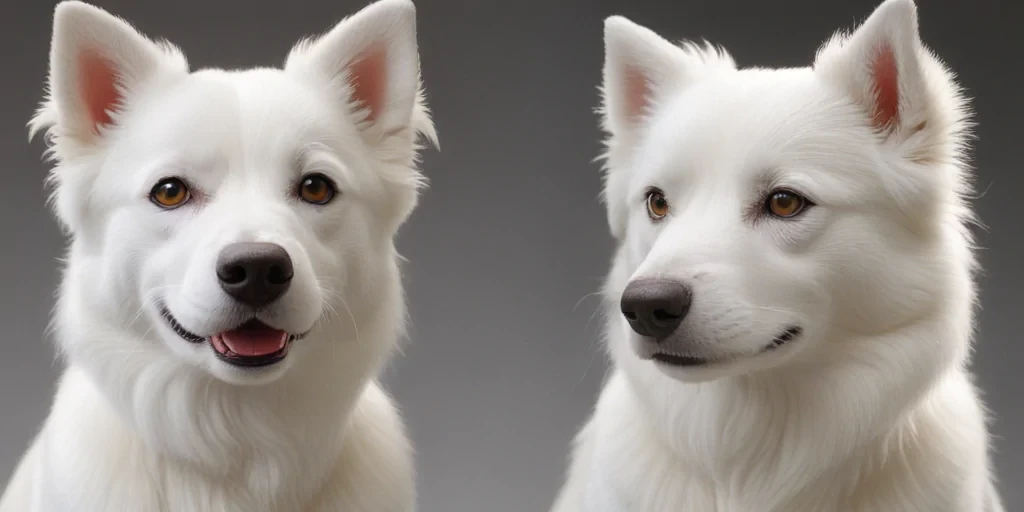 white dog