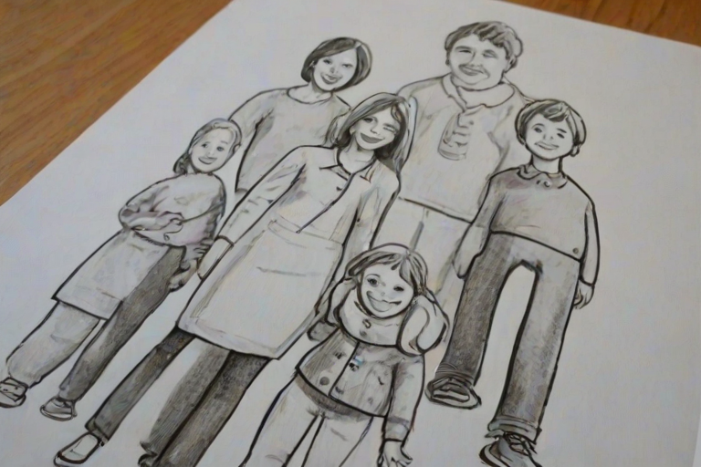 drawings of family