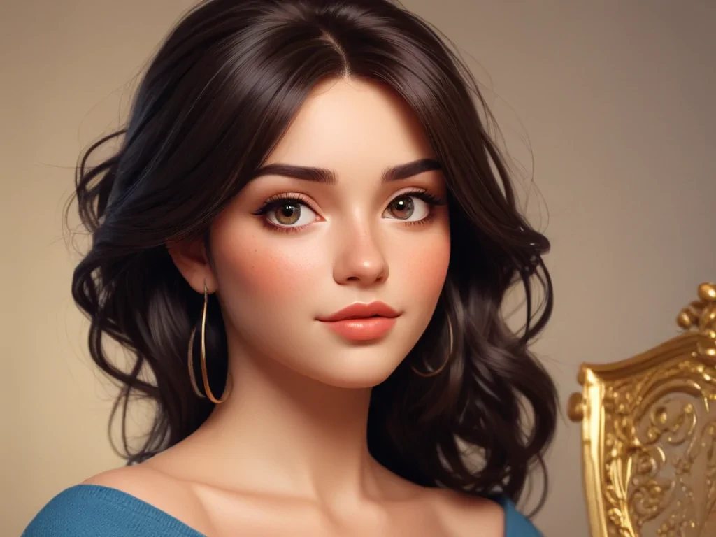brunette cartoon character