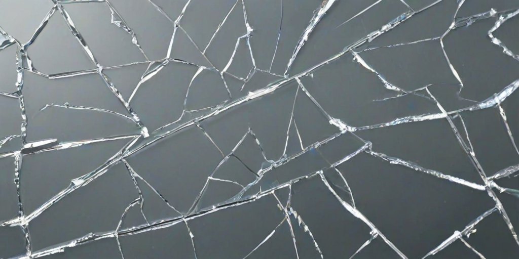cracked glass transparent