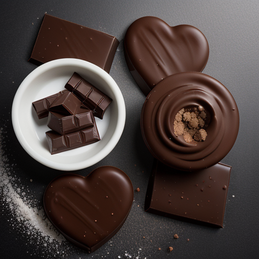dark chocolate and salted caramel