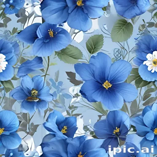 blue flowers transparent