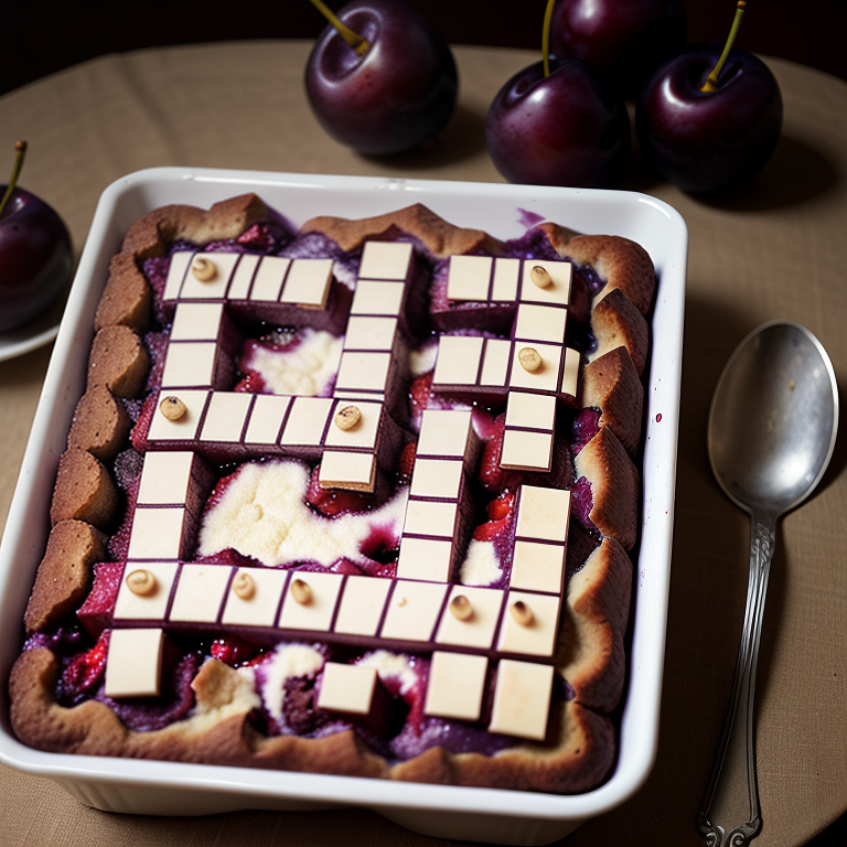 traditional plum pudding topping crossword