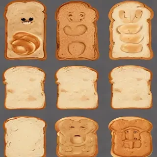 bread in cartoon