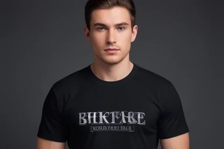 black tee mockup
