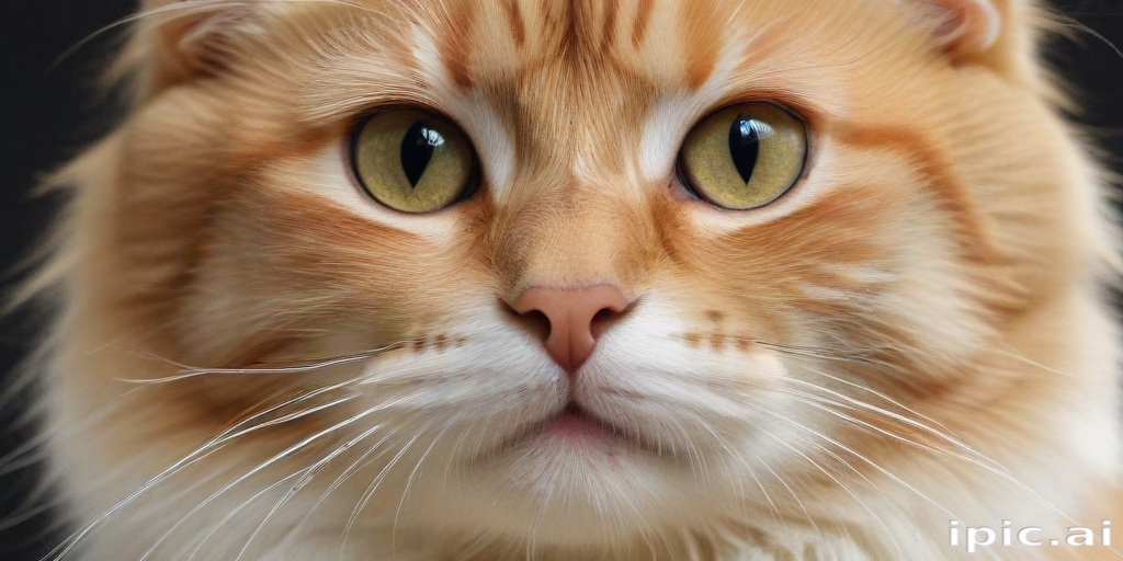Close-Up Portrait of a Majestic Orange Cat with Striking Green Eyes