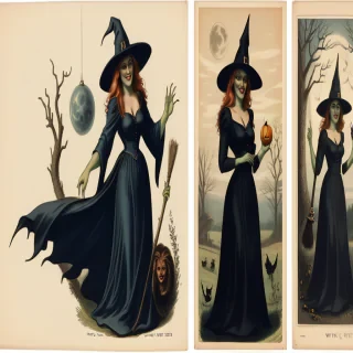 vintage witch art
