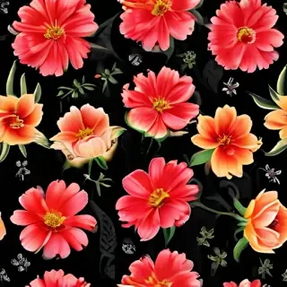 flower black background