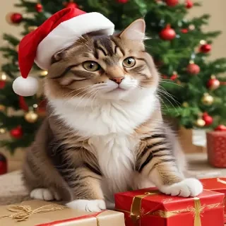 christmas images cats