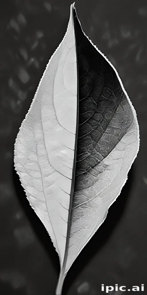 leaf white and black