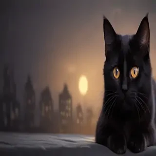 cute black cat wallpaper