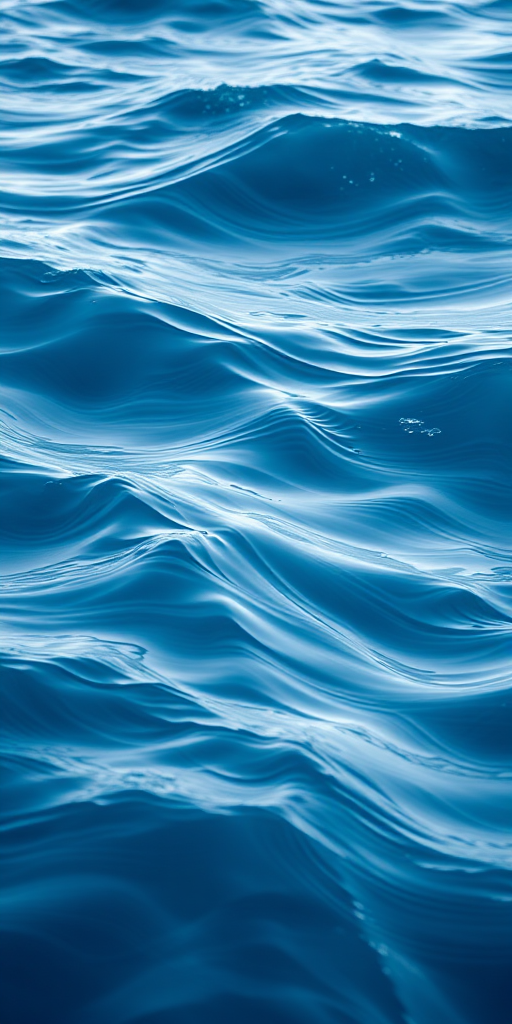 Create a high-resolution image of flowing blue waves with varying thickness and curvature, using a Canon EOS 5D Mark IV camera, 50mm lens, f/8 aperture, ISO 100, and soft natural lighting for a smooth gradient effect.