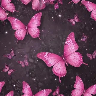 glitter pink butterfly wallpaper