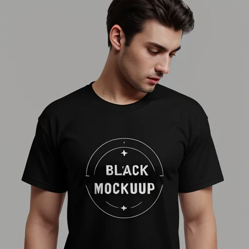 black tshirt mockup