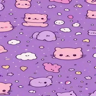 kawaii purple wallpaper